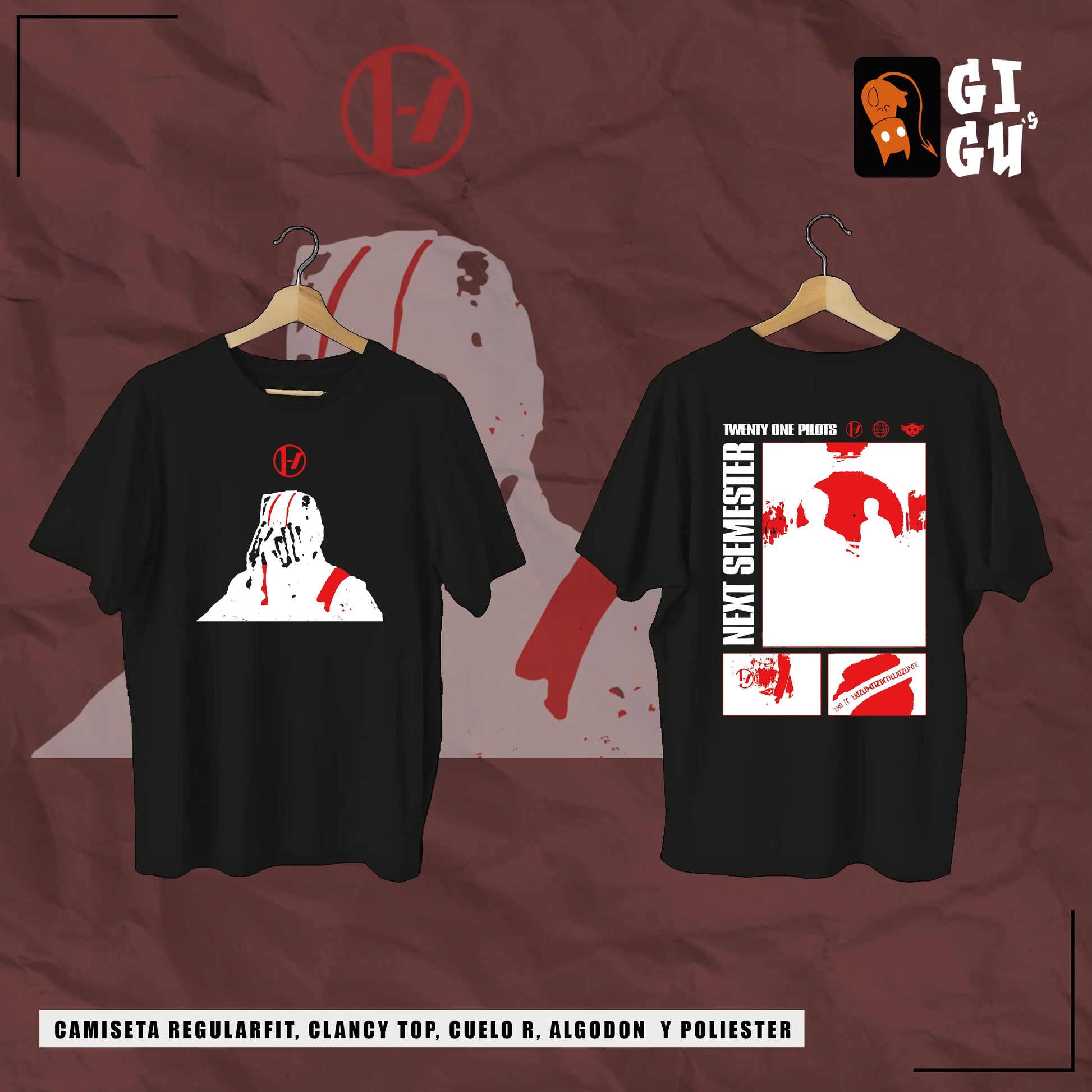 Camiseta "Next Semester" | Edición Limitada Twenty One Pilots x GiGu